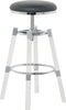 Venus Grey Faux Leather Adjustable Stool