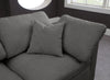 Plush Grey Velvet Standard Cloud Modular Sofa