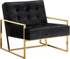 Pierre Black Velvet Accent Chair