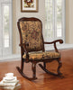 Sharan Fabric & Cherry Rocking Chair