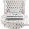 Luxus Cream Velvet Twin Bed (3 Boxes)