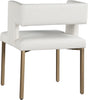 Caleb White Faux Leather Dining Chair