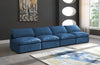 Plush Navy Velvet Standard Cloud Modular Sofa