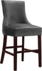 Hannah Grey Velvet Stool