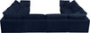 Cozy Navy Velvet Cloud Modular Sectional