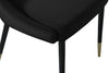 Sleek Black Velvet Dining Chair