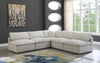 Plush Cream Velvet Standard Cloud Modular Sectional