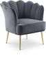 Jester Grey Velvet Accent Chair