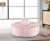 Banquet Pink Velvet Ottoman/Bench