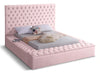 Bliss Pink Velvet Full Bed (3 Boxes)