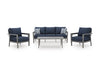 Gali Outdoor Sofa/Chairs/Table Set (Set of 4)