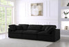 Serene Black Linen Fabric Deluxe Cloud Modular Sofa
