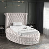 Luxus Cream Velvet Twin Bed (3 Boxes)