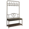 Kiefer Coat Rack with 12 Hooks Black
