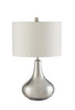 Junko Drum Shade Table Lamp Chrome and White image