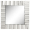 Tanwen Square Wall Mirror with Layered Panel Silver image