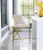Xavier Cream Velvet Counter Stool
