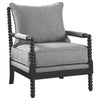 Blanchett Cushion Back Accent Chair Grey and Black image
