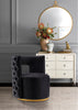Theo Black Velvet Accent Chair