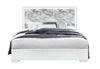 Naomi Silver Marble Bed with LED