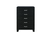 Reid Black Bed Dresser Mirror Nightstand