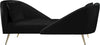 Nolan Black Velvet Chaise