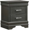 Galaxy Home Brooklyn 2 Drawer Nightstand in Metallic Grey GHF-733569339099