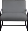 Industry Grey Faux Leather Accent Chair