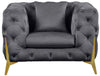 Kingdom Grey Velvet Chair