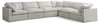 Plush Cream Velvet Standard Cloud Modular Sectional