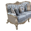 Royale Sofa in Blue and Champagne