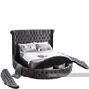 Luxus Grey Velvet Queen Bed (3 Boxes)