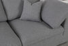 Serene Grey Linen Fabric Deluxe Cloud Modular Sectional