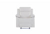 U6026 Blanche White Glider Recliner with LED