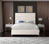 Cruz Cream Velvet Full Bed