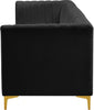 Alina Black Velvet Modular Sofa