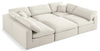 Serene Cream Linen Fabric Deluxe Cloud Modular Sectional