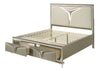 Galaxy Home Samantha Queen Bed in Silver
