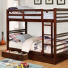 California Iv Black, Walnut, Gray, & White Twin/Twin Bunk Bed