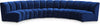 Infinity Navy Velvet 5pc. Modular Sectional