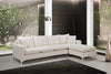 Naomi Cream Velvet 2pc. Reversible Sectional