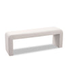 Minimalist Cream Velvet Bench