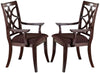 Acme Keenan Dining Arm Chairs (Set of 2) in Dark Walnut 60258