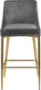 Karina Grey Velvet Stool