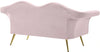 Lips Pink Velvet Loveseat