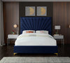 Eclipse Navy Velvet King Bed