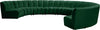 Infinity Green Velvet 9pc. Modular Sectional