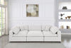 Serene Cream Linen Fabric Deluxe Cloud Modular Sectional