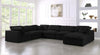 Serene Black Linen Fabric Deluxe Cloud Modular Sectional