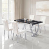 Horley 60" Dining Table, Silver Frame